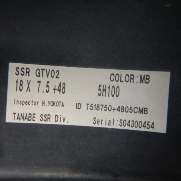 TANABE】SSR SERIES GTV02 18インチ プリウス、86、BRZ、インプレッサ